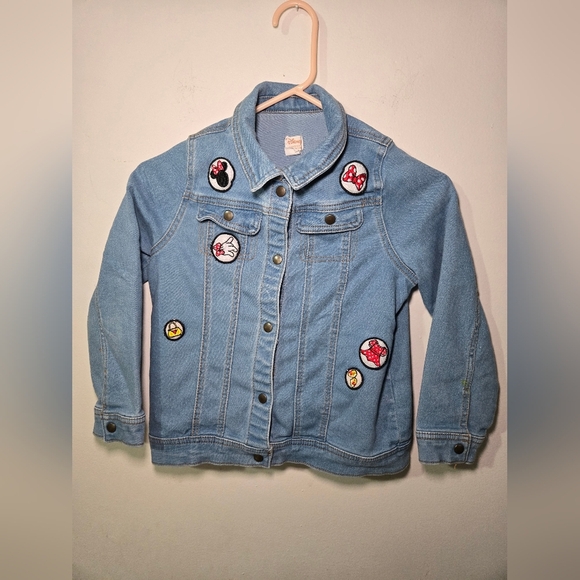 Disney Minnie Mouse Denim Jean Jacket Collection by Tutu Couture Girls Size 10 - Picture 1 of 5